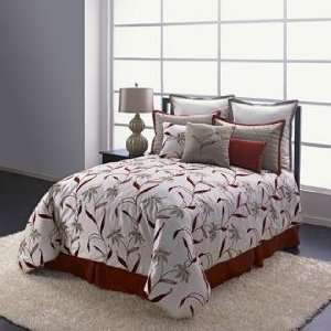    Tiger Lilies 26 Wide White and Gray Euro Sham