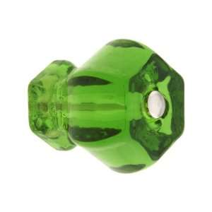  Large Hexagonal Forest Green Glass Cabinet Knob With 