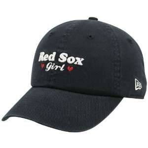   Red Sox Navy Blue Ladies MLB Girl Adjustable Hat