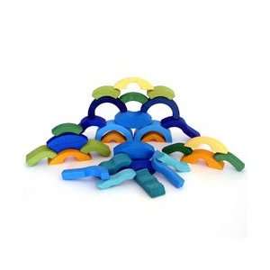  Colored Wooden Arches Building Blocks (30) Toys & Games