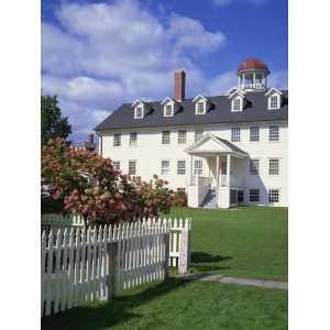  Wooden House and Picket Fence in the Shaker Village of 